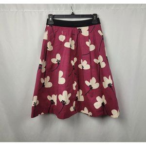 EGGS Women Made in Italy Pleated Knee Length Fully Lined Floral Size 42/ 6